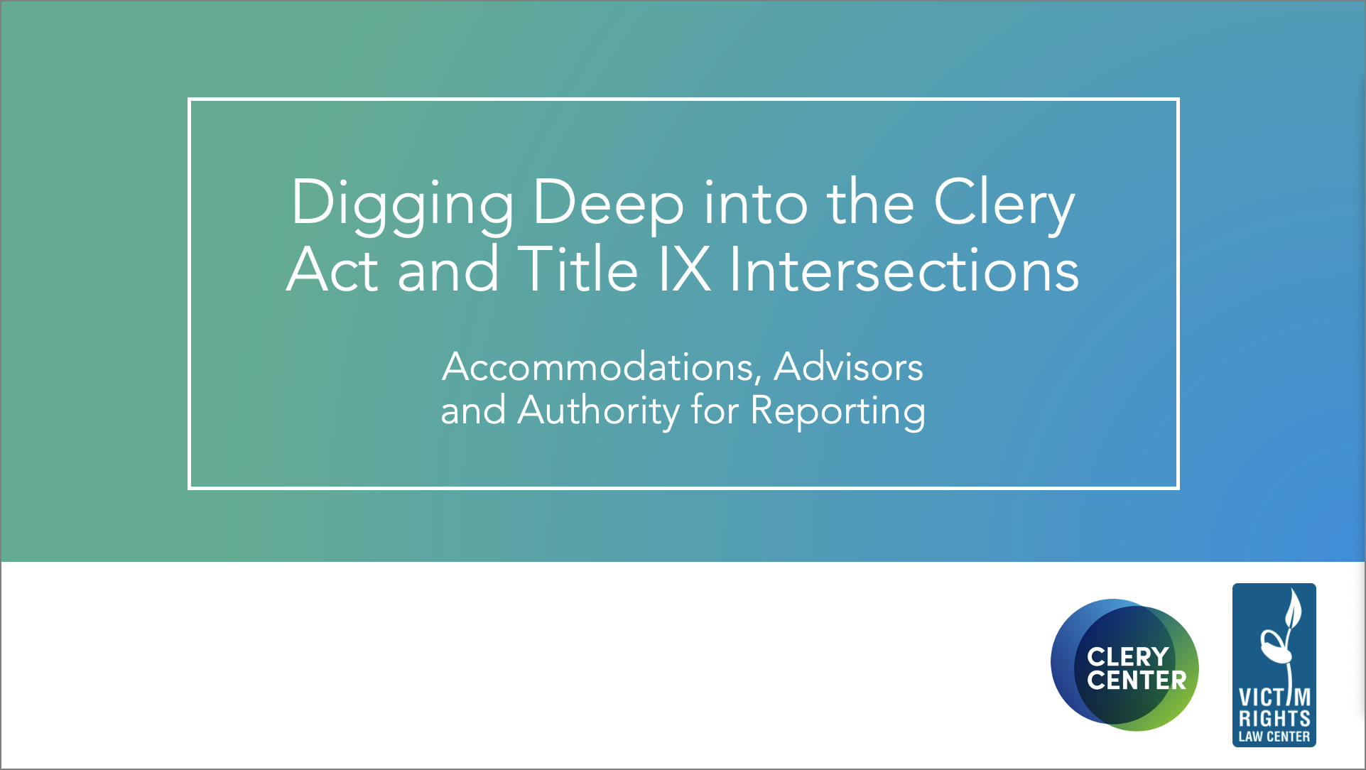 Digging Deep Title IX Training title graphic
