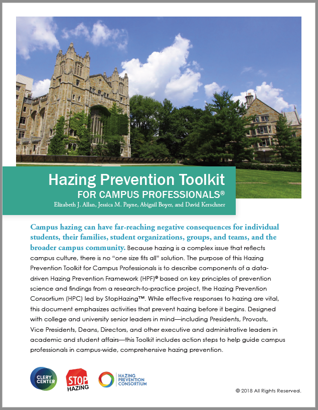 Hazing Prevention Toolkit cover